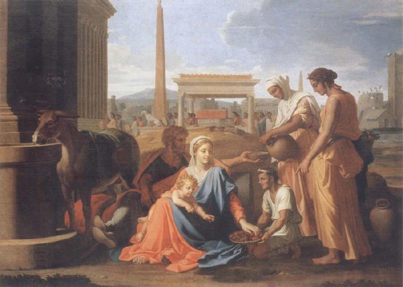 Nicolas Poussin The hl, Famile in Agypten China oil painting art